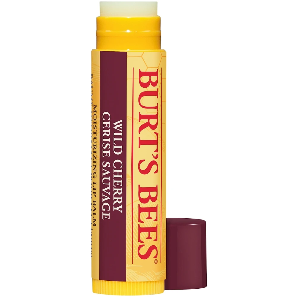 Baume hydratant pour les lèvres d’origine naturelle à 100 % à la cerise sauvage de Burt’s Bees, 1 tube