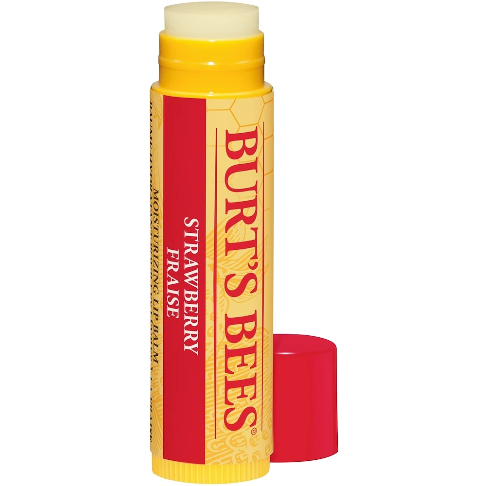 Baume hydratant pour les lèvres d’origine naturelle à 100 % à la fraise de Burt’s Bees, 1 tube