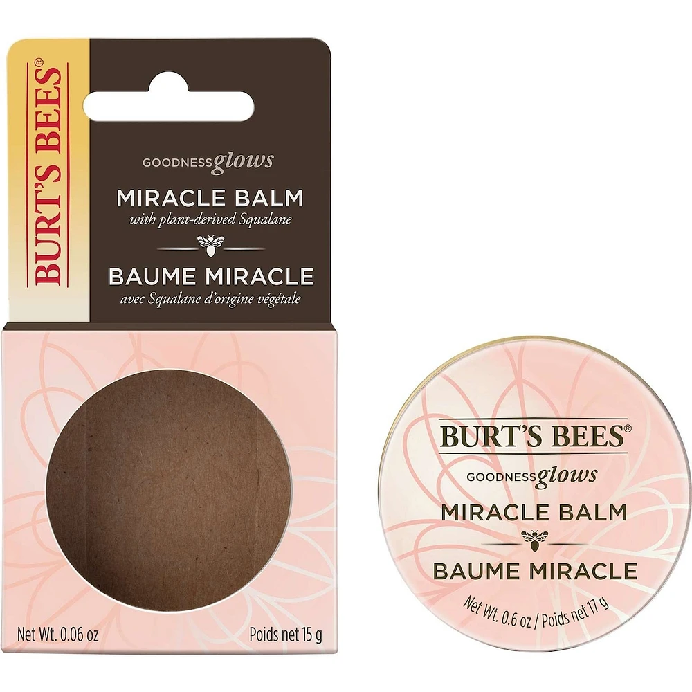 Burt's Bees® 100% Natural Origin Goodness Glows Miracle Balm, Softens Dry Skin –17g Tin