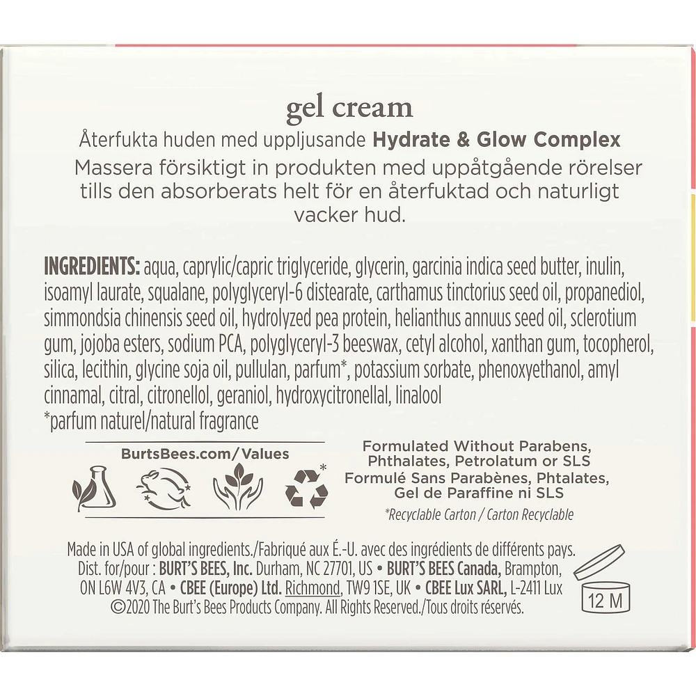 Burt's Bees® Truly Glowing™ Replenishing Gel Cream with Hydrate and Glow Complex, 51g