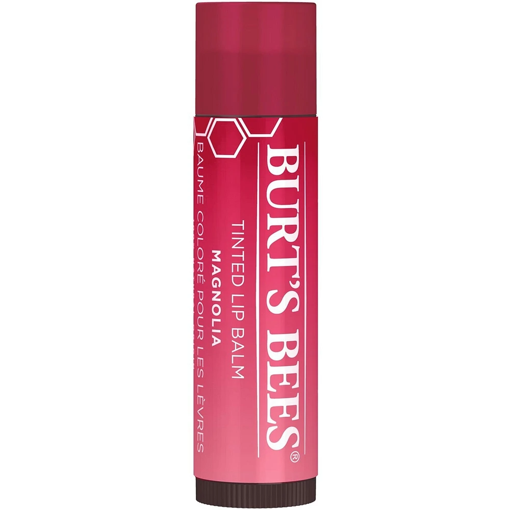 100% Natural Origin Moisturizing Tinted Lip Balm, Magnolia with Shea Butter