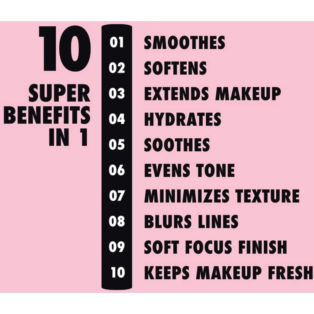 Marshmellow Smoothing Primer, Vegan Multi-Tasking Face Primer, 10-In-1 Benefits