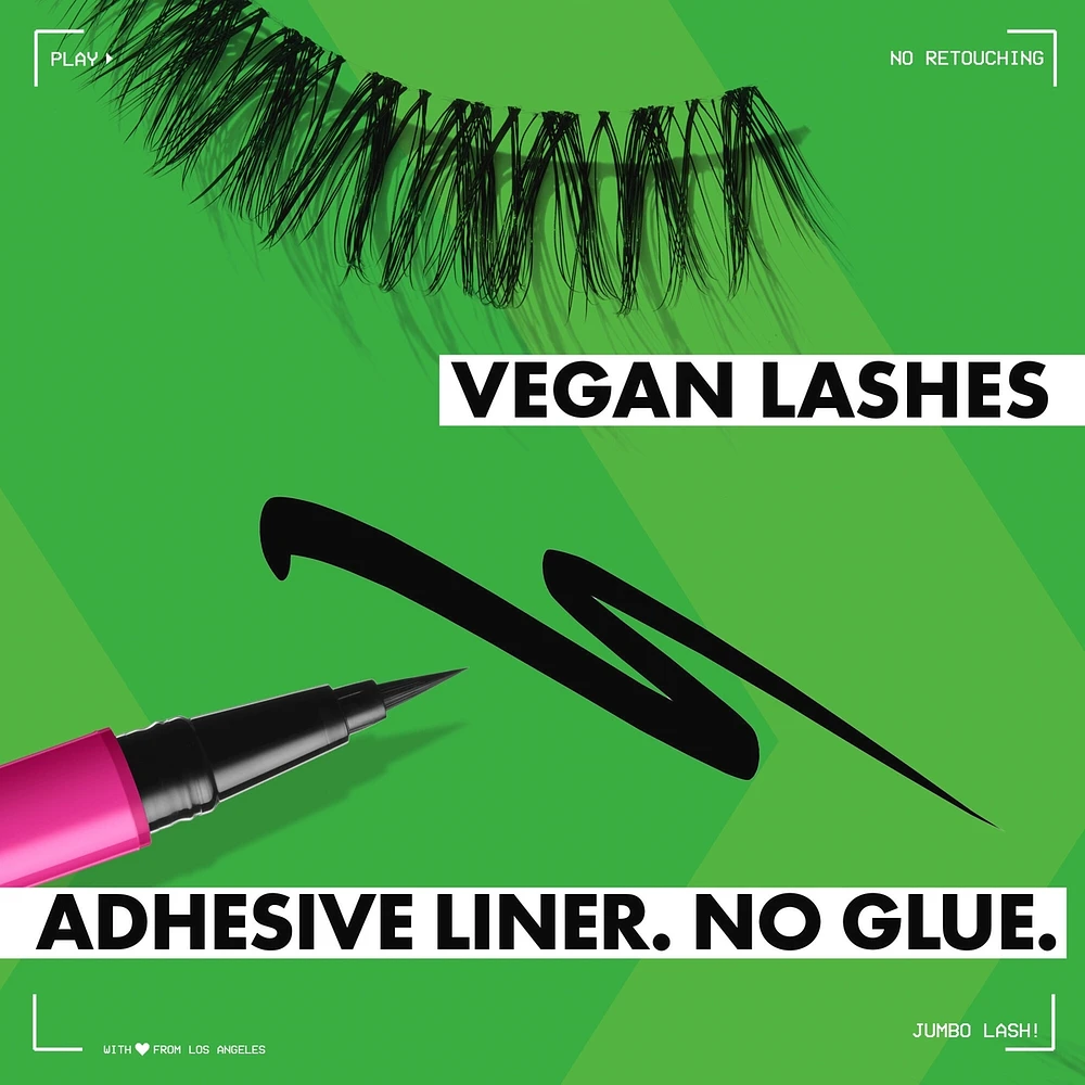 Jumbo Lash!, 2-in-1 Liner & Lash Adhesive, Waterproof - Black