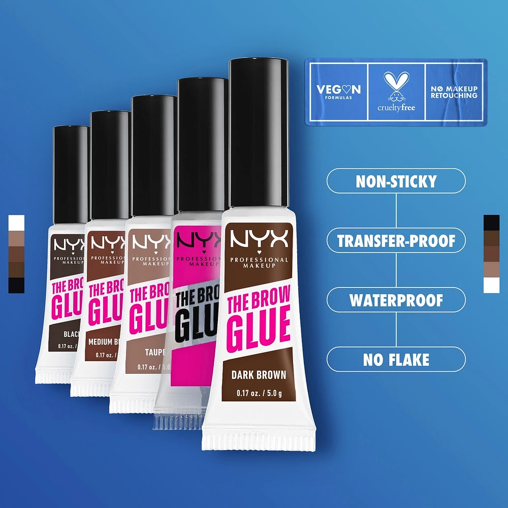 The Brow Glue, Instant Styler, 16H Extreme Hold, Vegan Formula