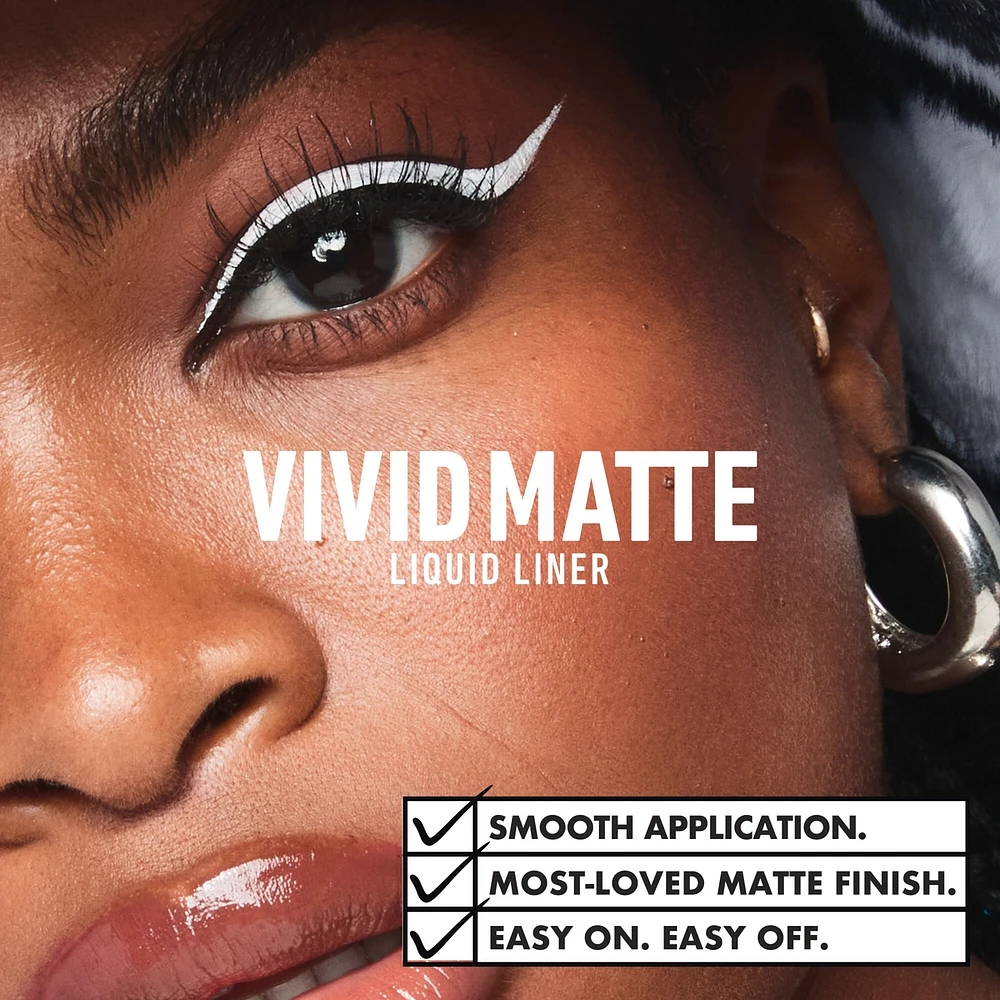 Vivid Matte, Liquid Eyeliner, Transfer resistant, Precise tip
