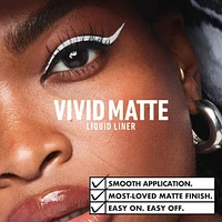 Vivid Matte, Liquid Eyeliner, Transfer resistant, Precise tip
