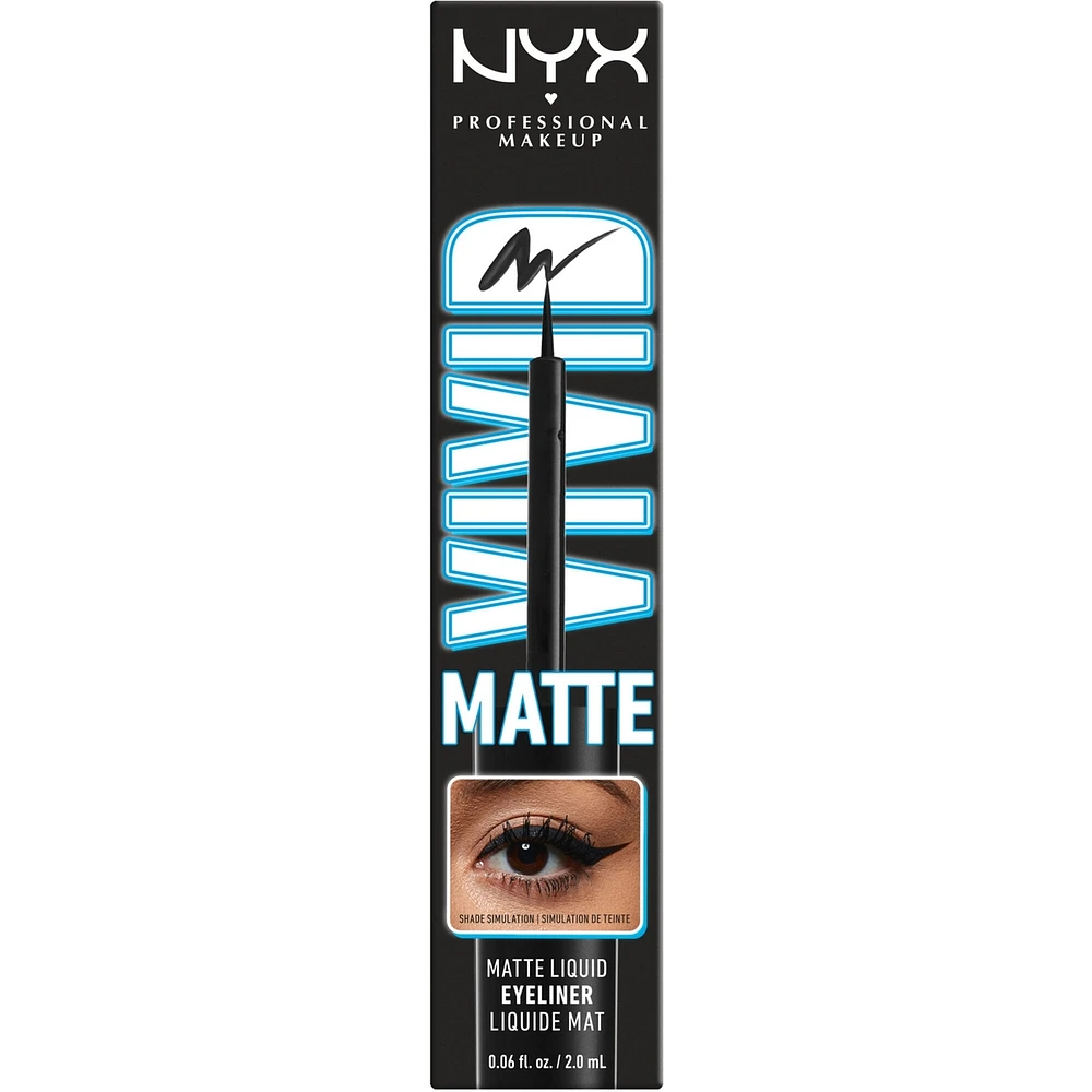 Vivid Matte, Liquid Eyeliner, Transfer resistant, Precise tip