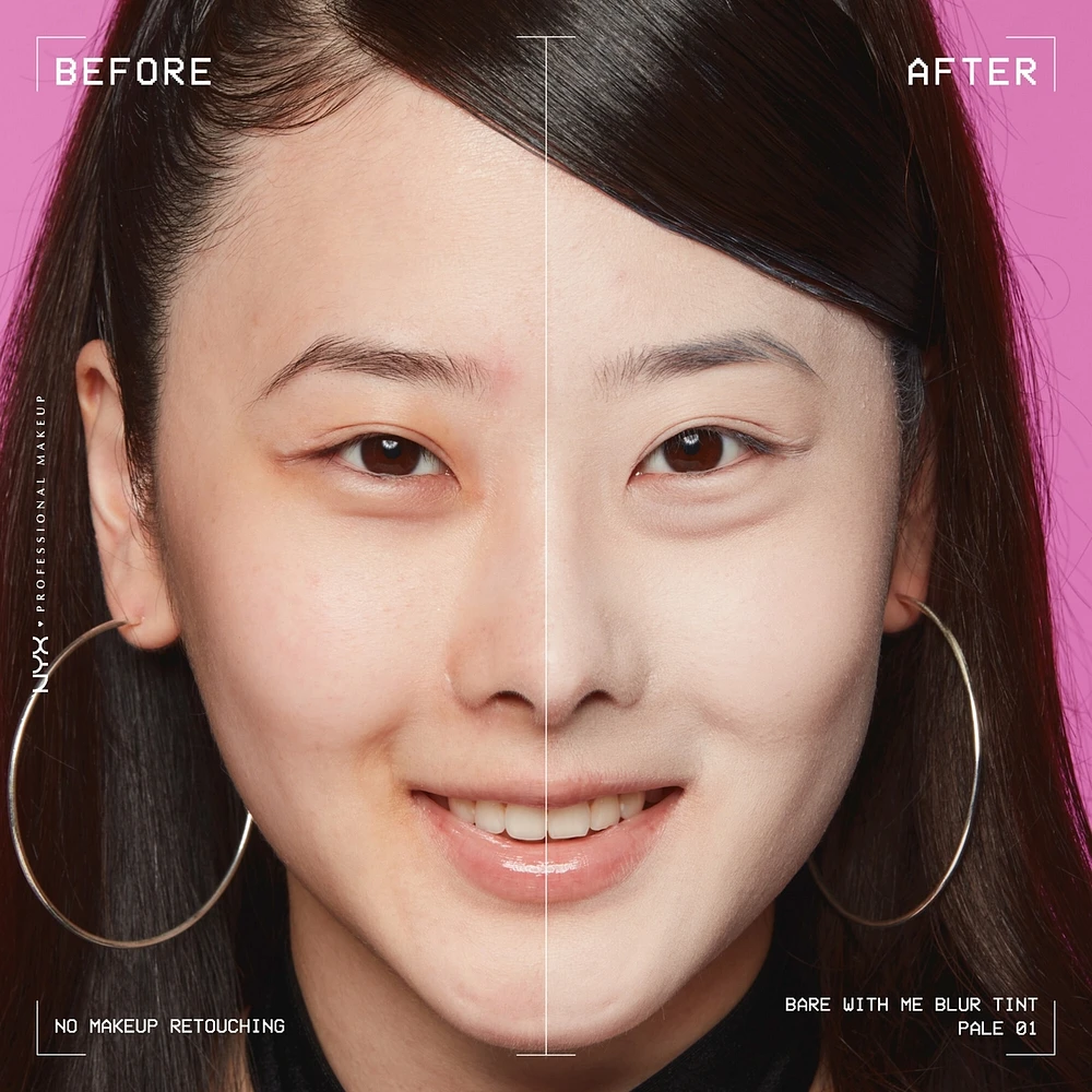 Bare With Me, Tint Foundation, Medium buildable coverage, 12h hydration, Lightweight matte finish