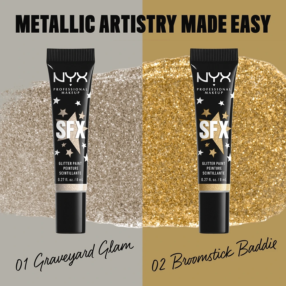 SFX Glitter Face & Eye Paint, Halloween Limited Edition, Lightweight & buildable formula