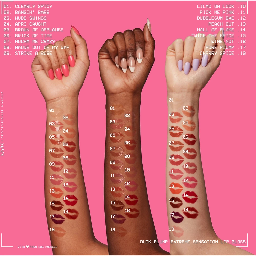Duck Plump, Plumping lip gloss, High pigment color, Vegan formula