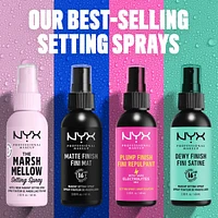 Marshmellow Matte Setting Spray, 10-in-1 makeup extending benefits, 16H wear, Vegan formula