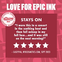 Epic Ink Liner, Waterproof Liquid Eyeliner, Flake Resistant & Smudge-Proof Formula, Flexible Brush Tip, Intense Pigment, Matte Finish