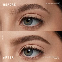 Powder Louder, Brow Pencil, 12HR Wear, Buildable Thickening Micro-Fibers, Soft Matte Pigments, Natural Look, Vegan Formula