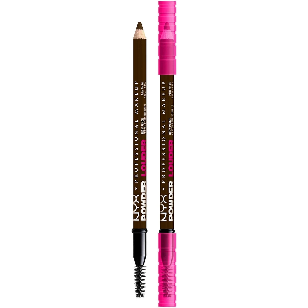 Powder Louder, Brow Pencil, 12HR Wear, Buildable Thickening Micro-Fibers, Soft Matte Pigments, Natural Look, Vegan Formula