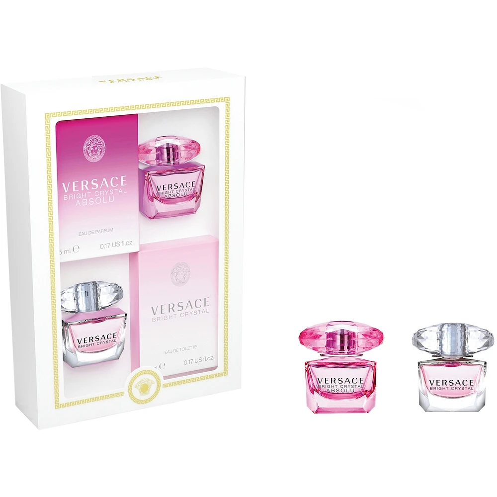 Versace Bright Crystal & Bright Crystal Absolu Miniature Duo Set