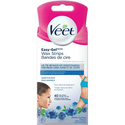 VEET® Professional™ Wax Strips Sensitive Skin - Face, Bikini & Underarm 40 ct (Packaging may vary)