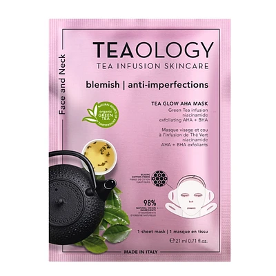 Teaology Skincare - Masque En Feuille Anti-Imperfections Au Thé Vert Et Niacinamide