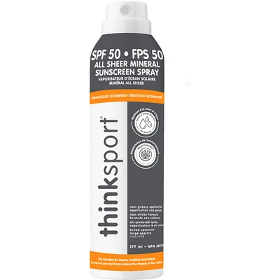 Thinksport Clear Zinc Sunscreen Spray SPF 50