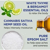 Salt Soak with Pure Epsom Salt, Cannabis Sativa Hemp Seed Oil