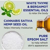 Foaming Bath with Pure Epsom Salt, Cannabis Sativa Hemp Seed Oil