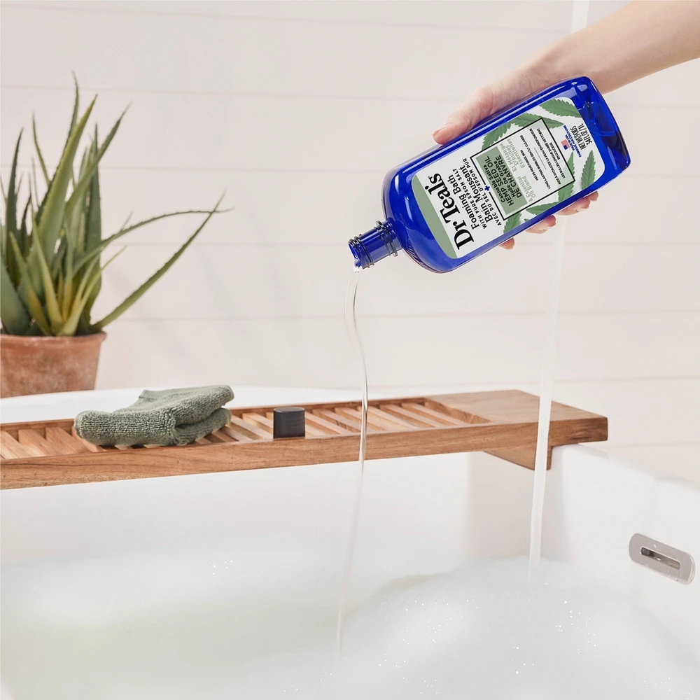 Foaming Bath with Pure Epsom Salt, Cannabis Sativa Hemp Seed Oil