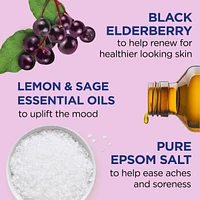 Pure Epsom Salt Soak, Black Elderberry with Vitamin D