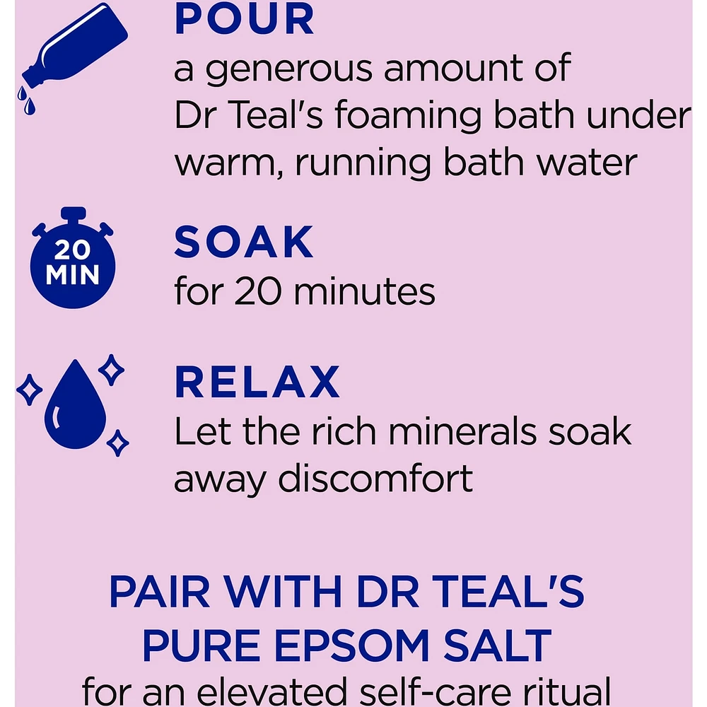 Foaming Bath with Pure Epsom Salt, Black Elderberry with Vitamin D and Essential Oils