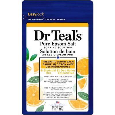 Pure Epsom Salt Soaking Solution, Prebiotic Lemon Balm & Essential Oils