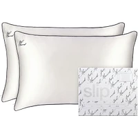 slip pure silk queen pillowcase duo - just married