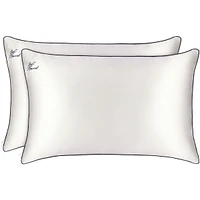 slip pure silk queen pillowcase duo - just married