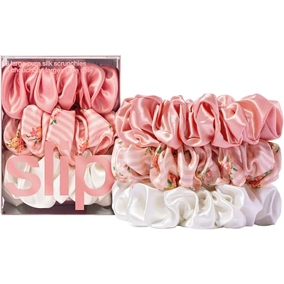 Pure Silk Large Scrunchies - Petal