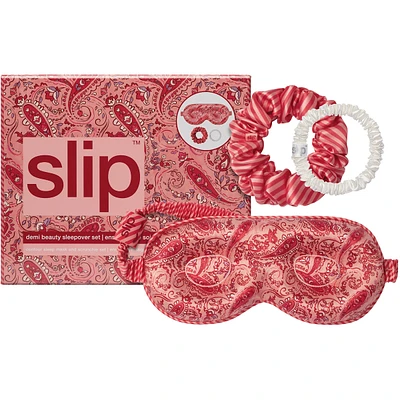 slip pure silk beauty sleepover set - demi