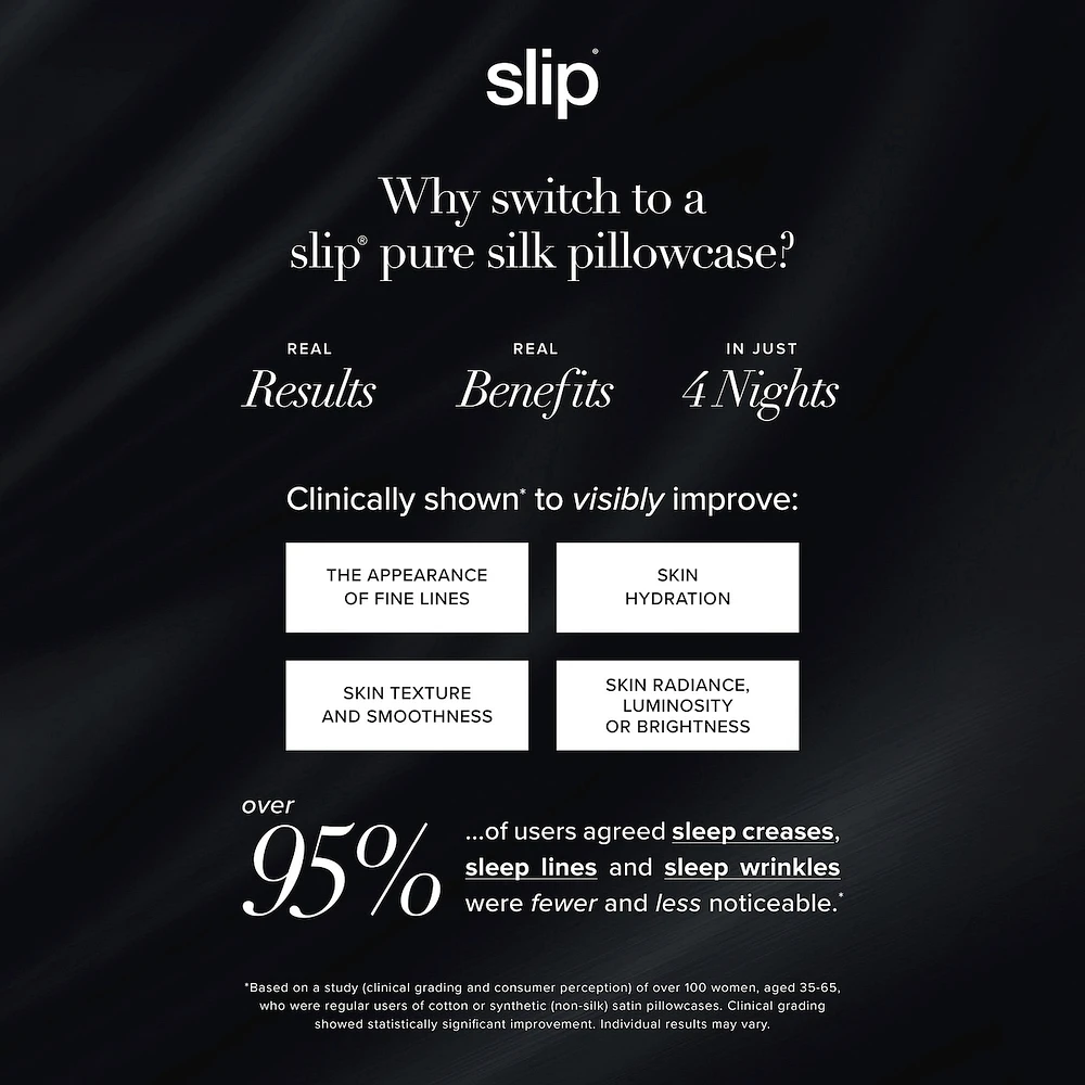 slip pure silk queen pillowcase with scalloped edge