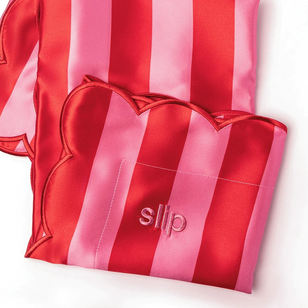 slip pure silk queen pillowcase with scalloped edge