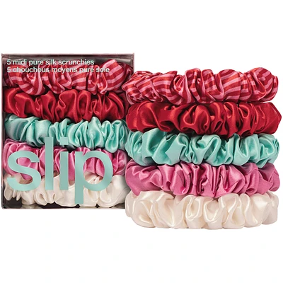 slip pure silk midi scrunchies - gelati