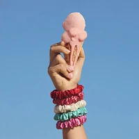slip pure silk midi scrunchies - gelati