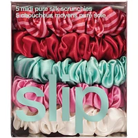 slip pure silk midi scrunchies - gelati