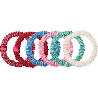 slip pure silk skinny scrunchies with complimentary pouch - high tide