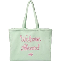 slip pure silk travel pillow with complimentary beach bag - les vacances