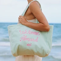 slip pure silk travel pillow with complimentary beach bag - les vacances