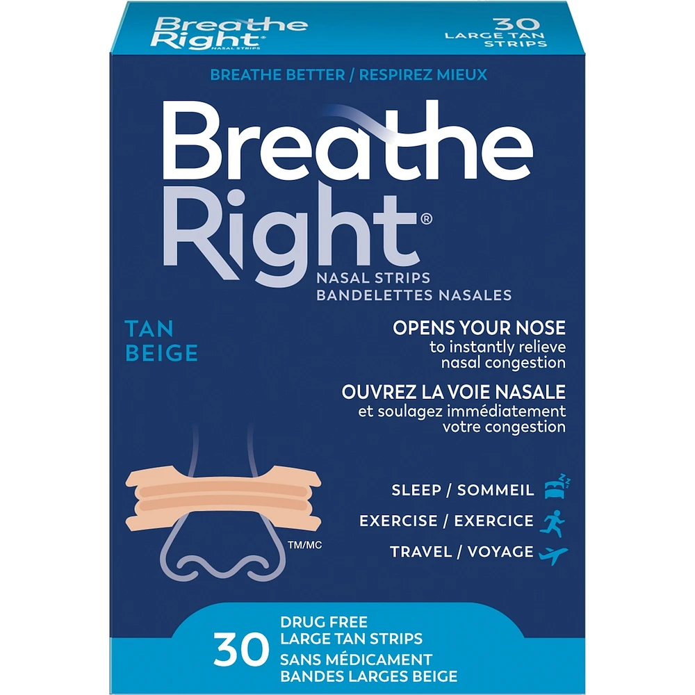 Nasal Strips Large Tan 30ct