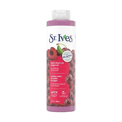 St. Ives Nourishing Body Wash for Women, Dark Cherry & Argan Oil, 22 fl oz