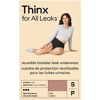 Thinx For All Leaks Light Absorbency Hi-Waist Bladder Leak Underwear, Small, Desert Rose