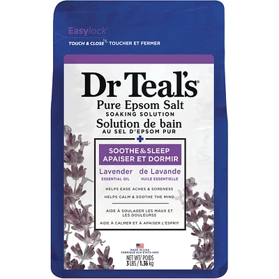Salt Soak with Pure Epsom Salt, Soothe & Sleep with Lavender