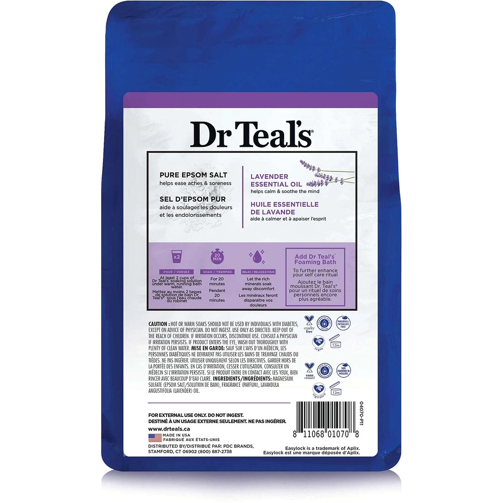 Salt Soak with Pure Epsom Salt, Soothe & Sleep with Lavender