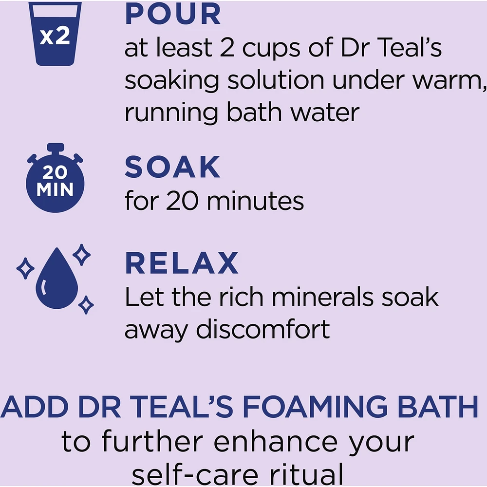 Salt Soak with Pure Epsom Salt, Soothe & Sleep with Lavender
