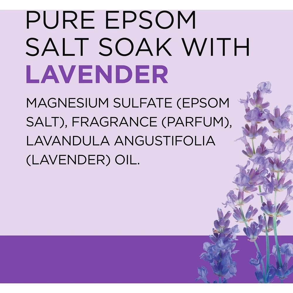 Salt Soak with Pure Epsom Salt, Soothe & Sleep with Lavender