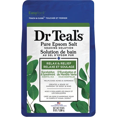 Salt Soak with Pure Epsom Salt, Relax & Relief with Eucalyptus & Spearmint