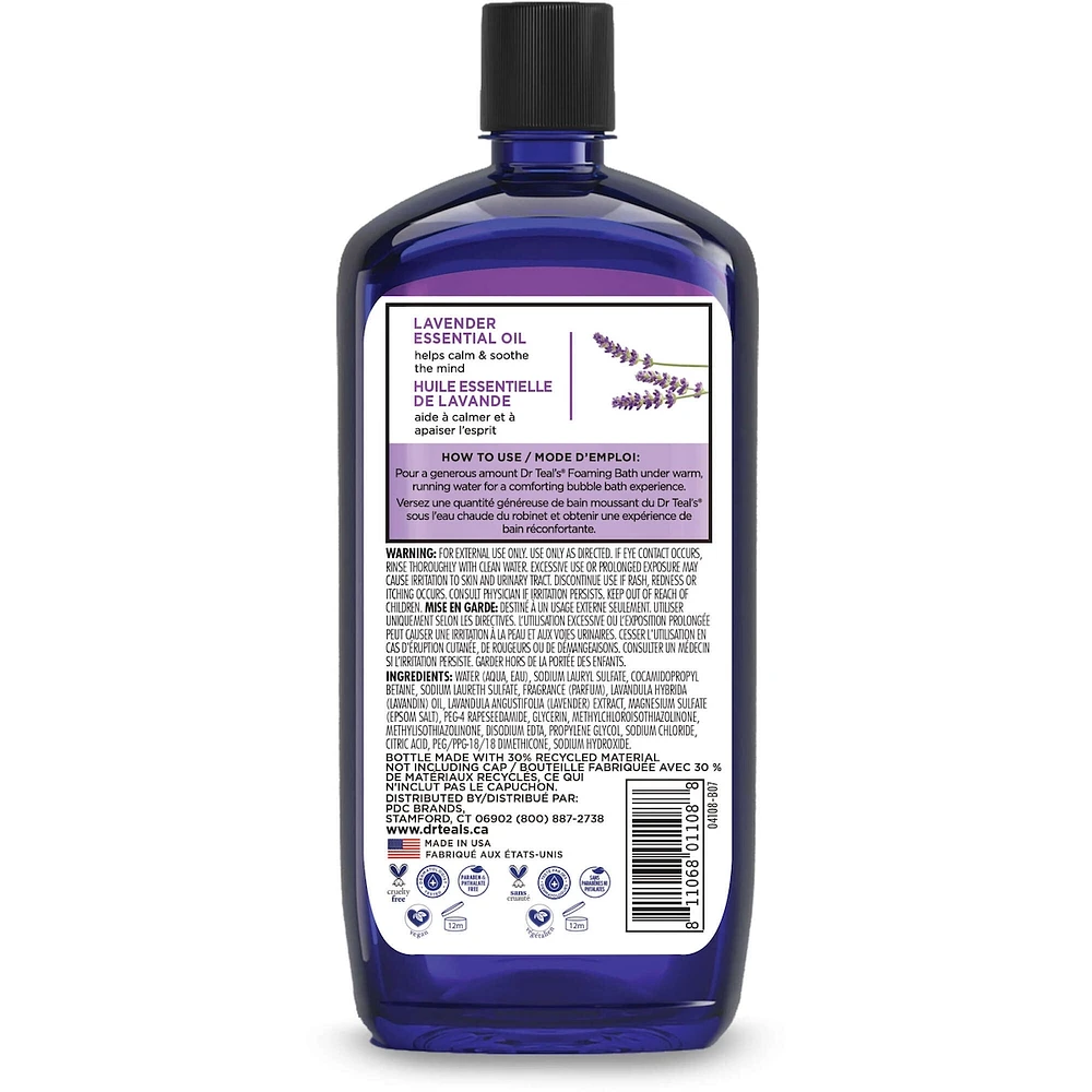Foaming Bath with Pure Epsom Salt, Soothe & Sleep with Lavender Essential Oil