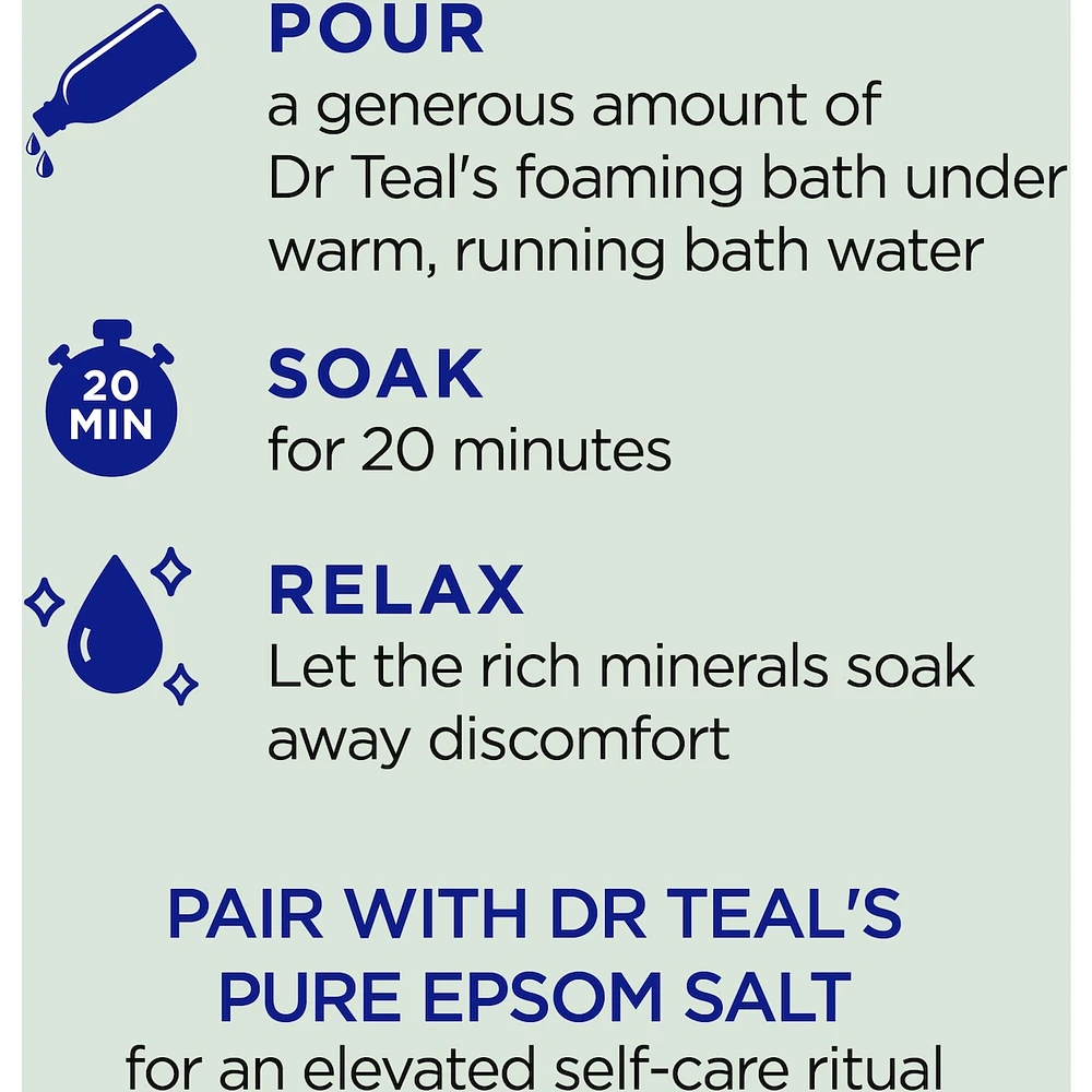 Foaming Bath with Pure Epsom Salt, Relax & Relief with Eucalyptus & Spearmint